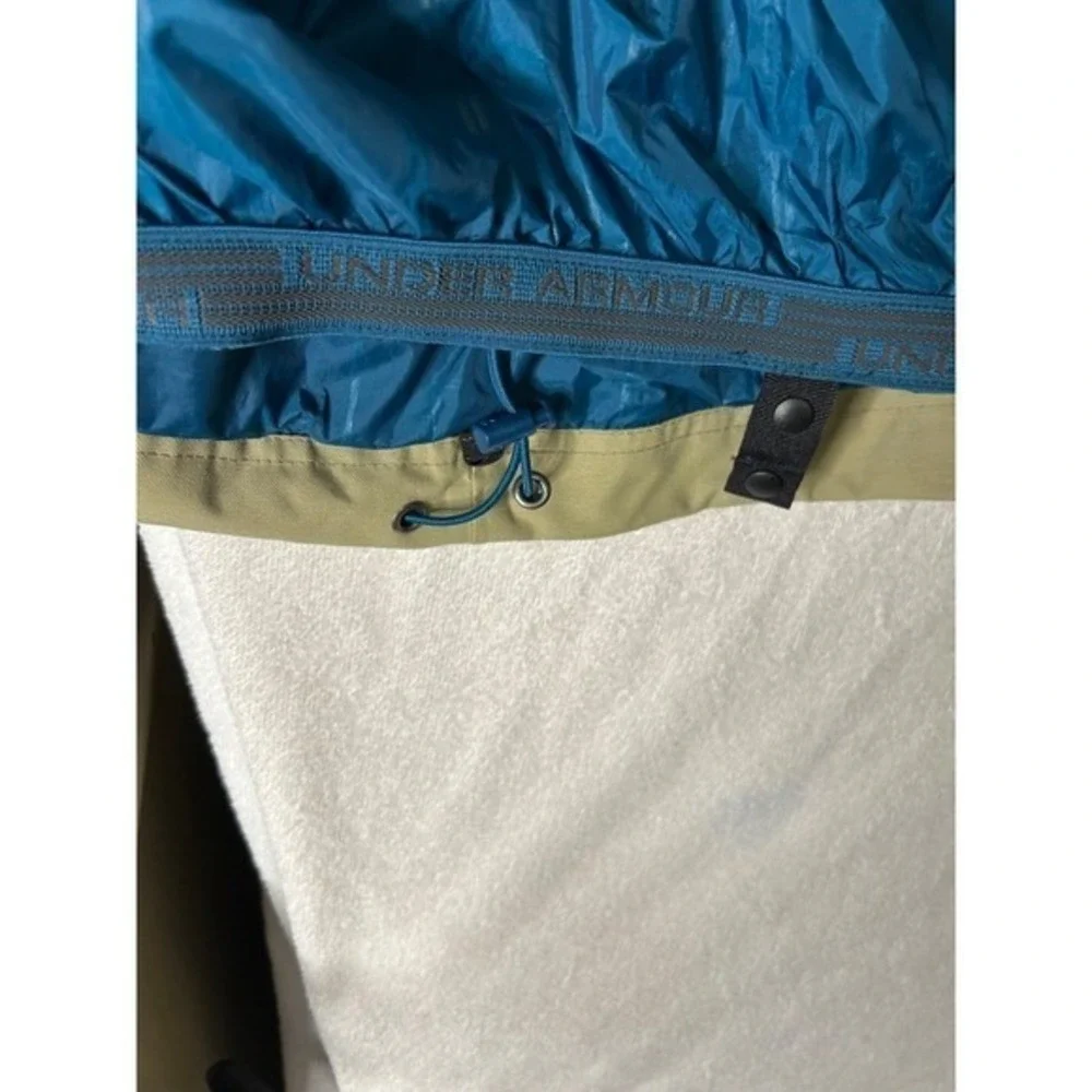 Under Armour MTN Mens Khaki Tan Ski Snowboard Jacket Teal Lining MD